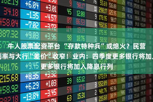 牛人股票配资平台 “存款特种兵”或熄火？民营银行存款利率与大行“差价”收窄！业内：四季度更多银行将加入降息行列