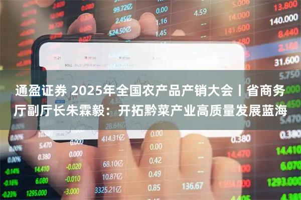 通盈证券 2025年全国农产品产销大会丨省商务厅副厅长朱霖毅:开拓黔菜产业高质量发展蓝海