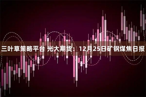 三叶草策略平台 光大期货：12月25日矿钢煤焦日报